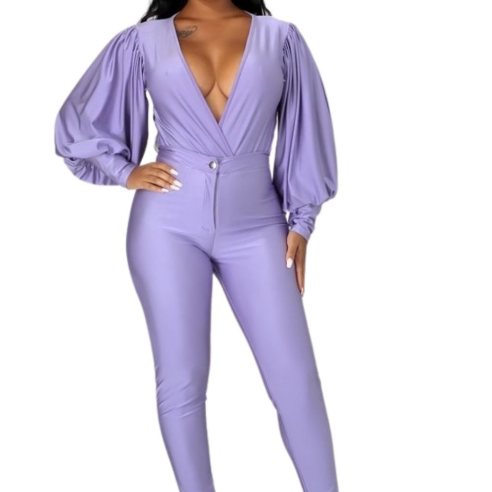 Royal Lady Satin Pant Coord Set